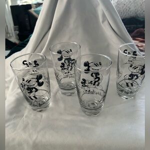 Disney Parks Set of 4 Mickey Mouse Glasses